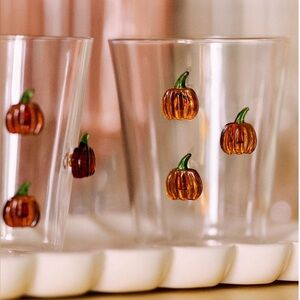 NWT 3D PUMPKIN ICON JUICE GLASS multiples available